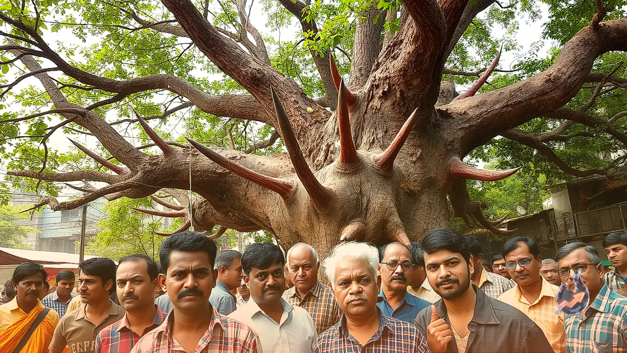 Centuries-Old Trident Stuck in Peepal Tree at Rohini Holds Mysterious Anti-Rust Legend linked to Lord Shiva