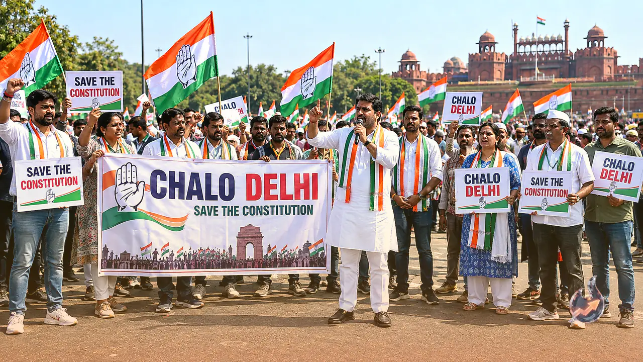Chalo Delhi Ramlila March Echoes In Capital As Call To Save Constitution