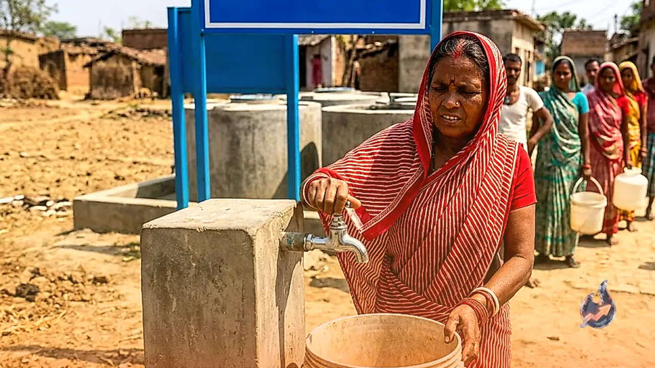चंदौली मुख्यालय पर जल जीवन मिशन की खुली पोल, महीनों से सूखे नलों के कारण पानी को तरस रहे लोग