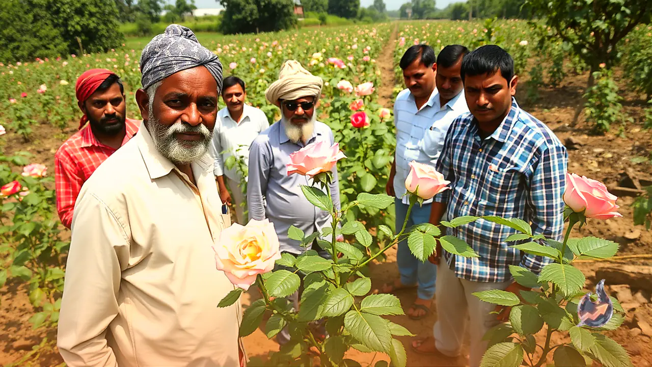 Chhatarpur Farmer Explains Rose Cultivation Model Yielding 1,000 to 2,000 Rupees Daily per Bigha