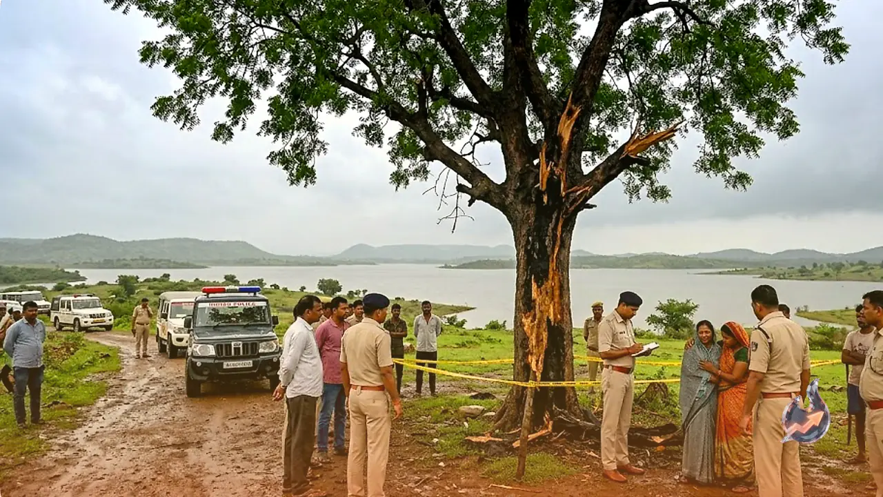 Two cousins struck dead by lightning while sheltering under a tree near Chhatarpur dam