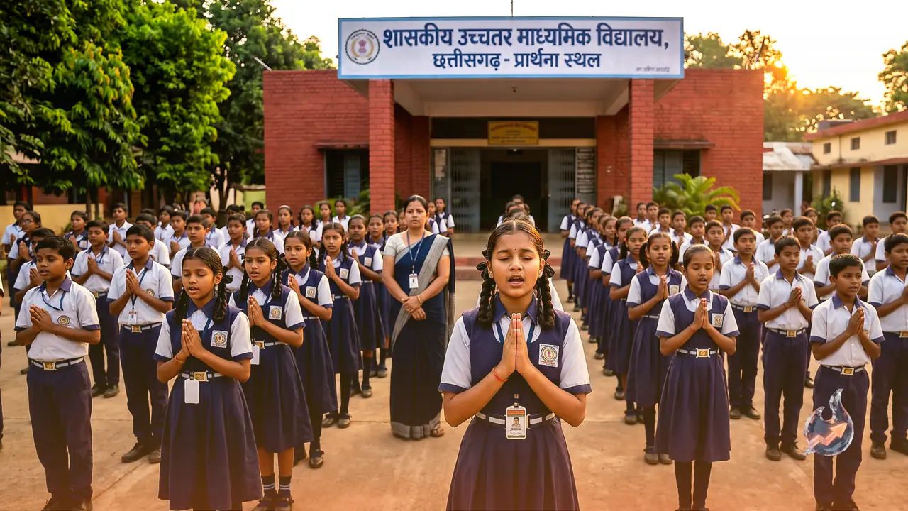 Chhattisgarh Makes Mantra Recitation Mandatory Thrice a Day in Schools From 2026-27, Warns of Action for Non-Compliance