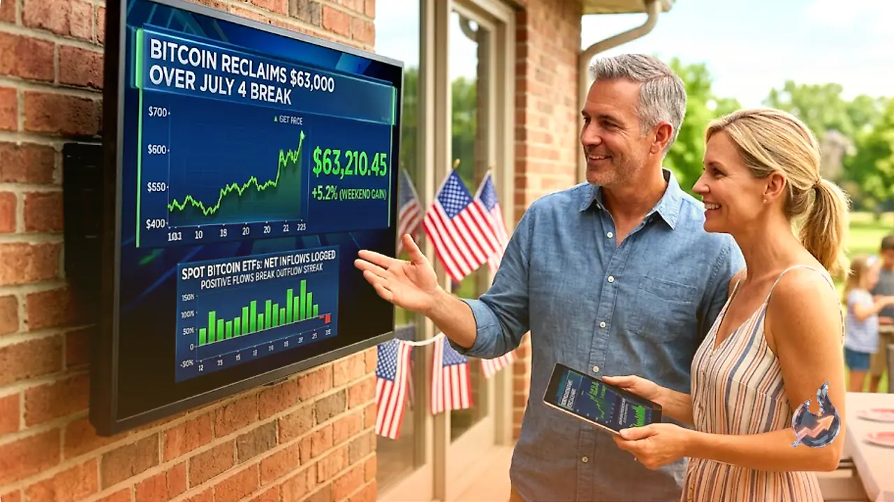 Crypto Roars Back Over the July 4 Break as Bitcoin Reclaims $63,000 and ETF Money Turns Positive