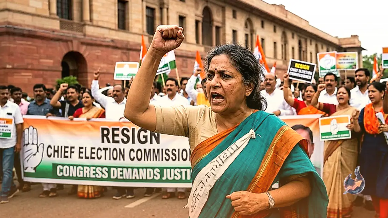 मुख्य चुनाव आयुक्त के खिलाफ सड़कों पर उतरी कांग्रेस, विपक्षी आंदोलन की कमान अपने हाथ में लेने की नई रणनीति