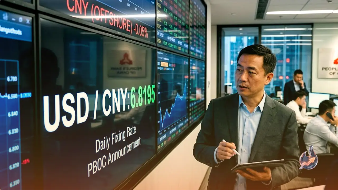 China's Central Bank Steers the Yuan Softer, Pinning the Daily Dollar Rate at 6.8195