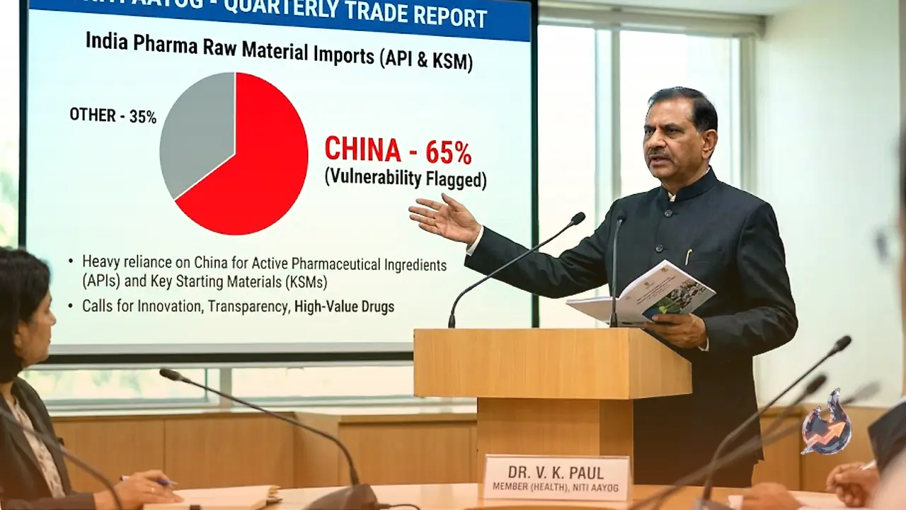 India's Pharma Supply Chain 65% Dependent on China for Raw Materials, NITI Aayog Raises Alarm
