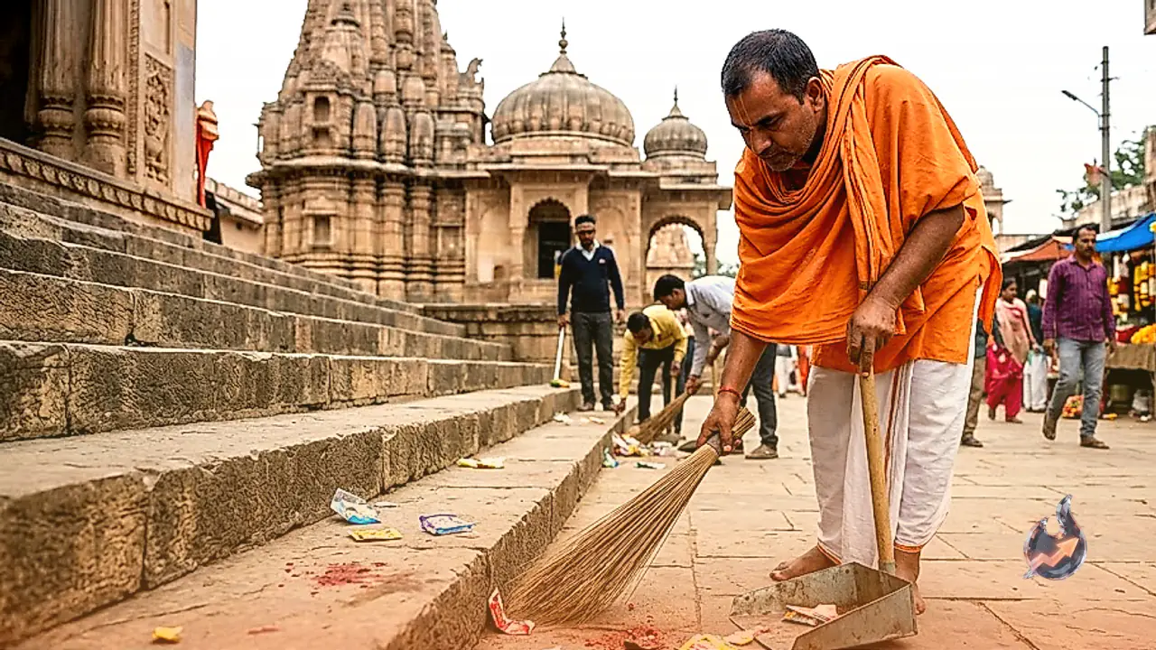 Chitrakoot temples launch clean drive against gutkha as district administration bans tobacco sales near holy sites