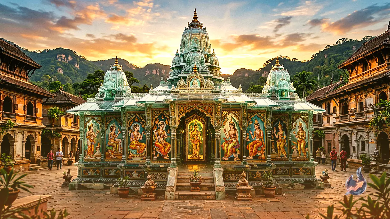 Chitrakoot's Glass Temple at Tulsi Peeth Draws Devotees with Vivid Ramcharitmanas Artwork and Prismatic Light