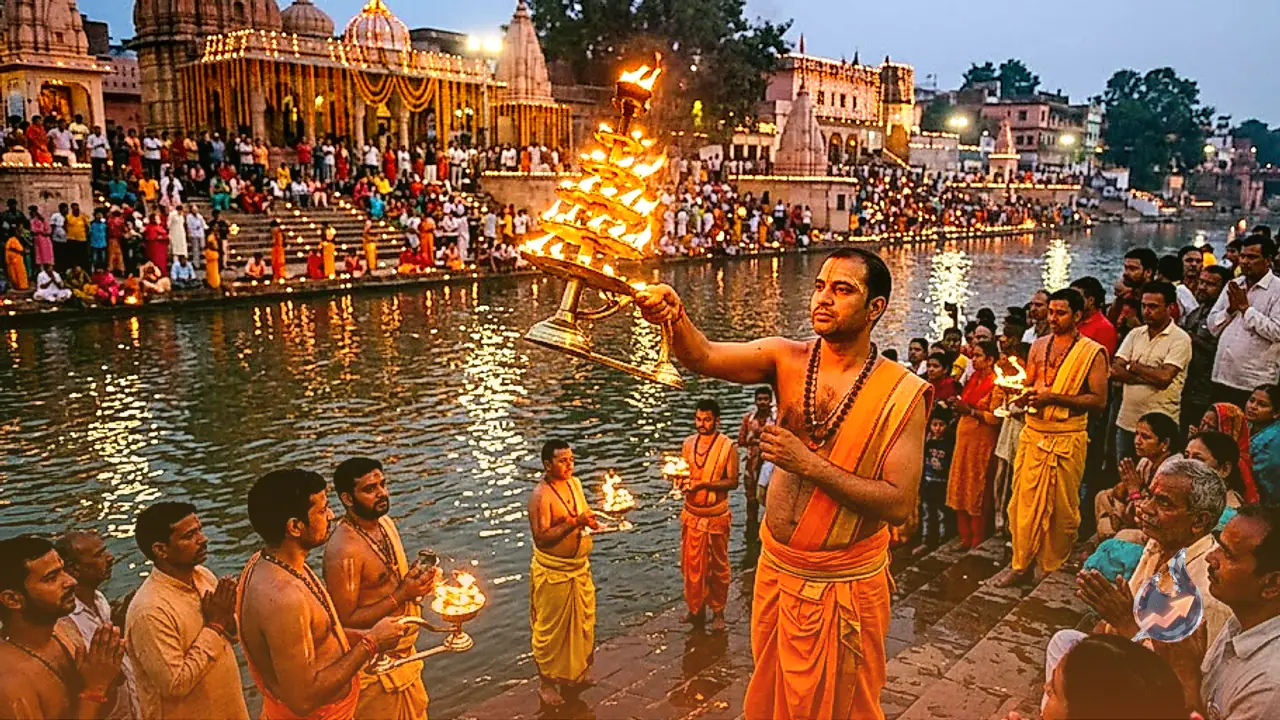 Grand Aarti on Ramghat Banks Set for Navratri Return Following Destructive Mandakini Floods