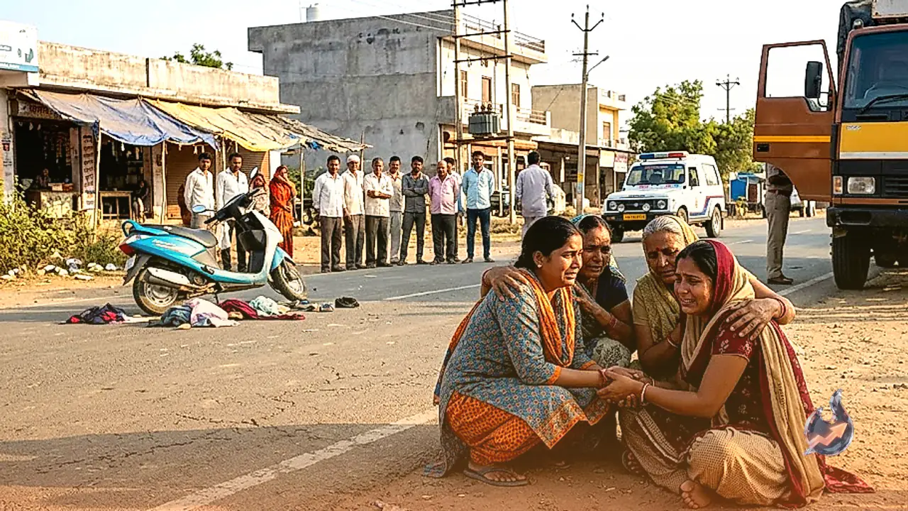 Tragic road accident in Chittorgarh as speeding truck crushes two sisters on moped