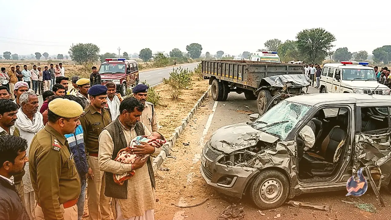 Churu Road Accident: Five Family Members Killed As Car Collides With Trailer, Seven-Month-Old Infant Survives