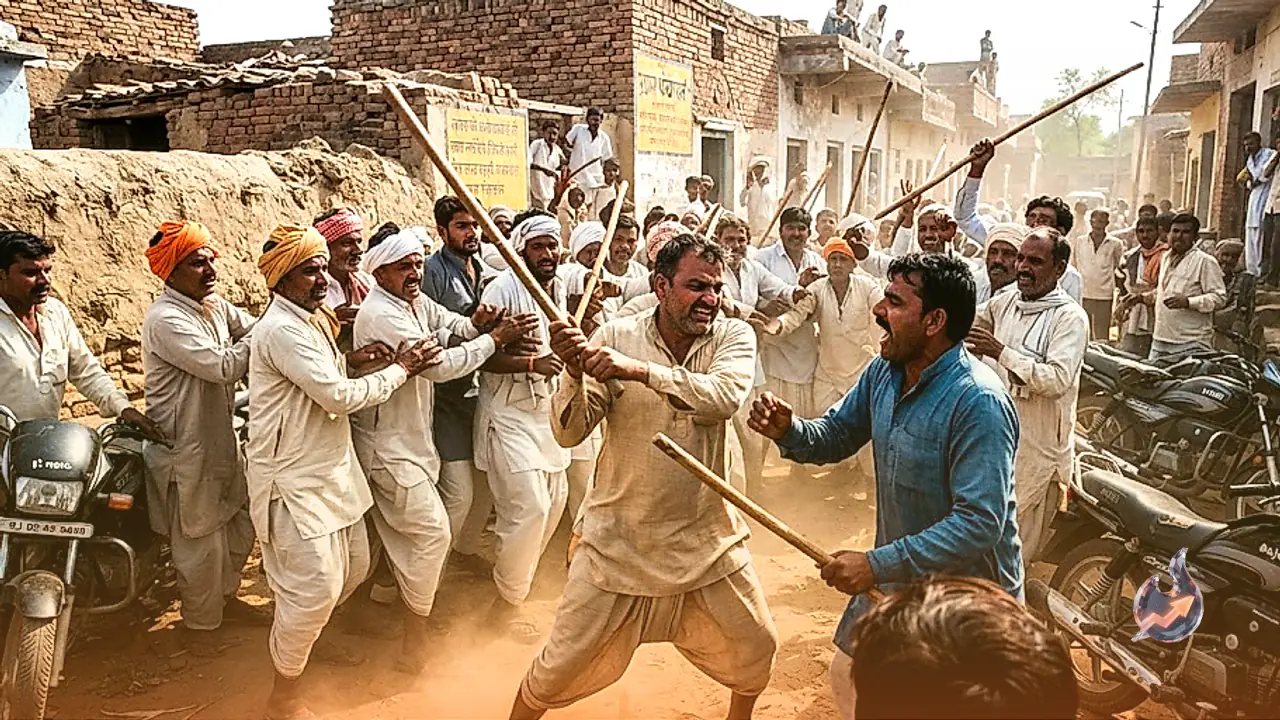 अलवर में खूनी संघर्ष, जमीन के विवाद में दो गुटों के बीच चले लाठी-डंडे और एक दर्जन से अधिक घायल