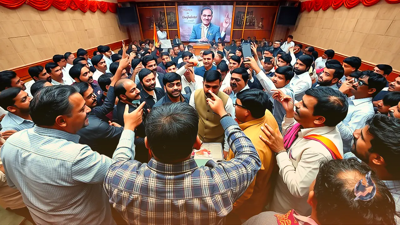 Clashes Erupt at Congress Headquarters in Lucknow During Leadership Handover Ceremony