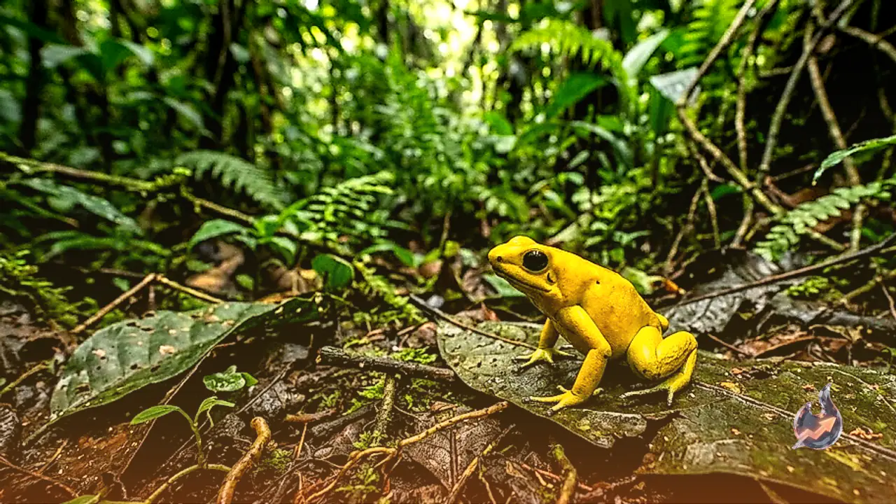 Colombia Rainforest Golden Poison Dart Frog Carries Lethal Toxin Capable Of Killing Multiple Humans