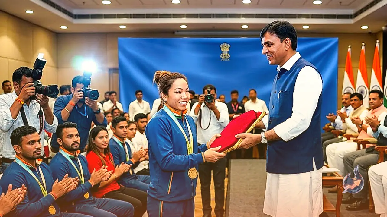 राष्ट्रमंडल खेलों के पदकवीरों पर बरसे पैसे, मीराबाई चानू को मिले 30 लाख रुपये