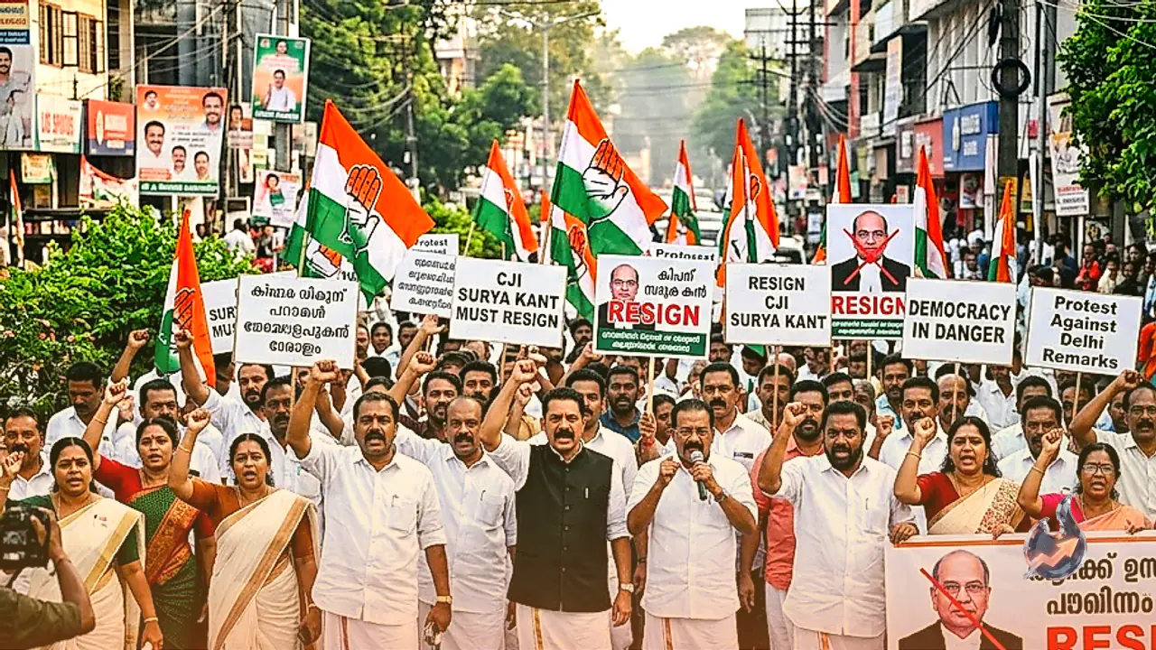 प्रधान न्यायाधीश सूर्यकांत पर कांग्रेस का सीधा हमला, इस्तीफे की मांग उठने के बाद सोशल मीडिया पर छिड़ी बहस