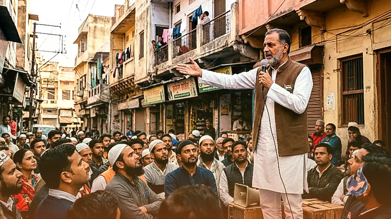 Congress MLA Amin Kagzi Sparks Debate in Jaipur with Divided We Fall Remark in Muslim Area