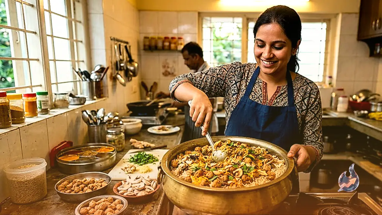 Cook High Protein Soya and Mushroom Biryani for Dinner With Brown Basmati Rice