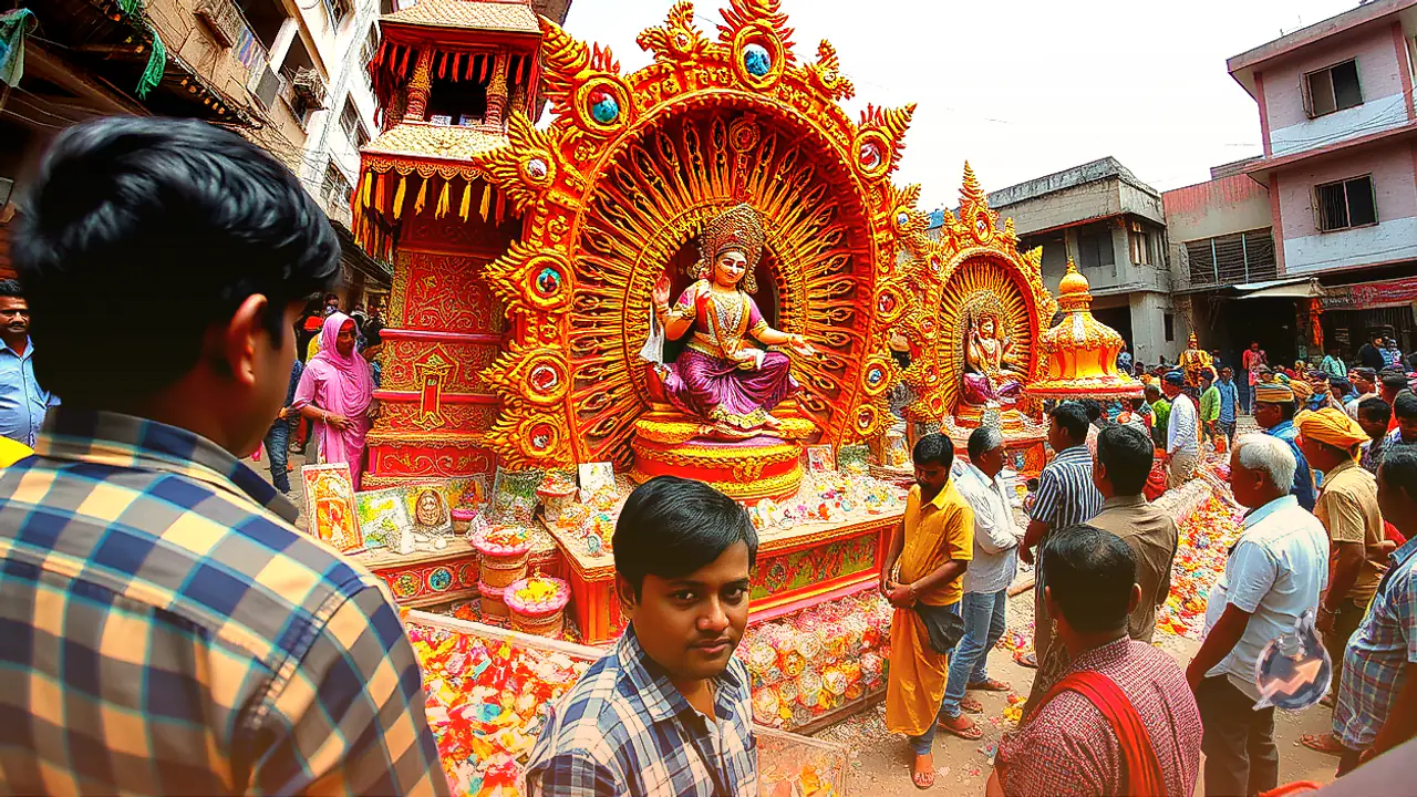 Creative Themes Take Over Agartala Pandals With Broken Glass Art And Heritage Displays For Durga Puja