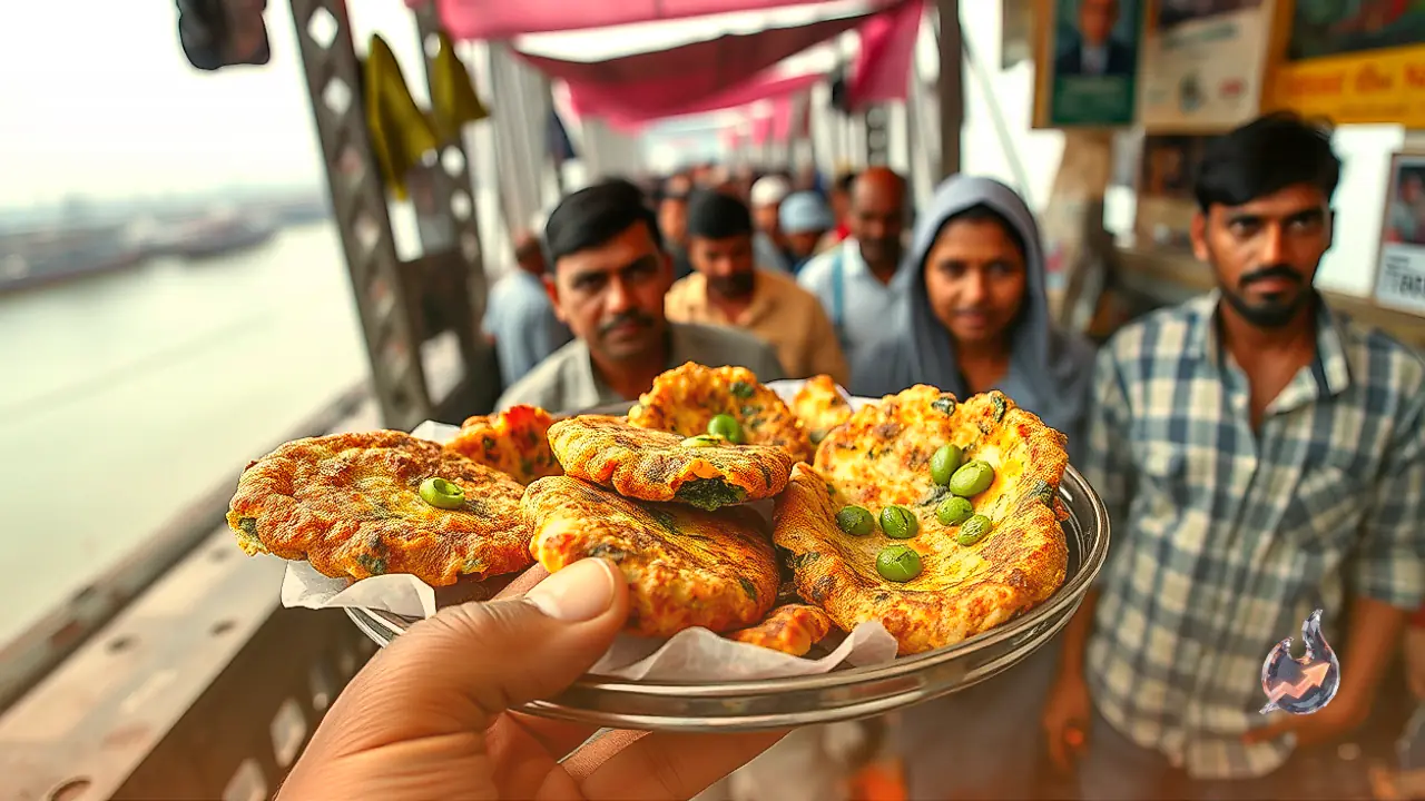 जमशेदपुर के हावड़ा ब्रिज के सामने सिर्फ 20 रुपये में मिलता है कुरकुरी पालक पकौड़ी का अनूठा नाश्ता