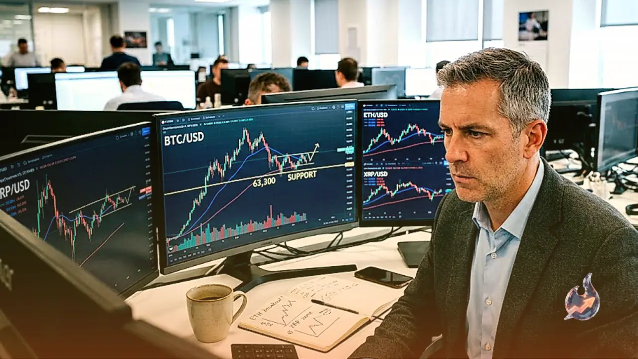 Crypto Market Technical Analysis: Bitcoin Holds Support at $63,300 as Ethereum and XRP Eye Key Breakout Zones