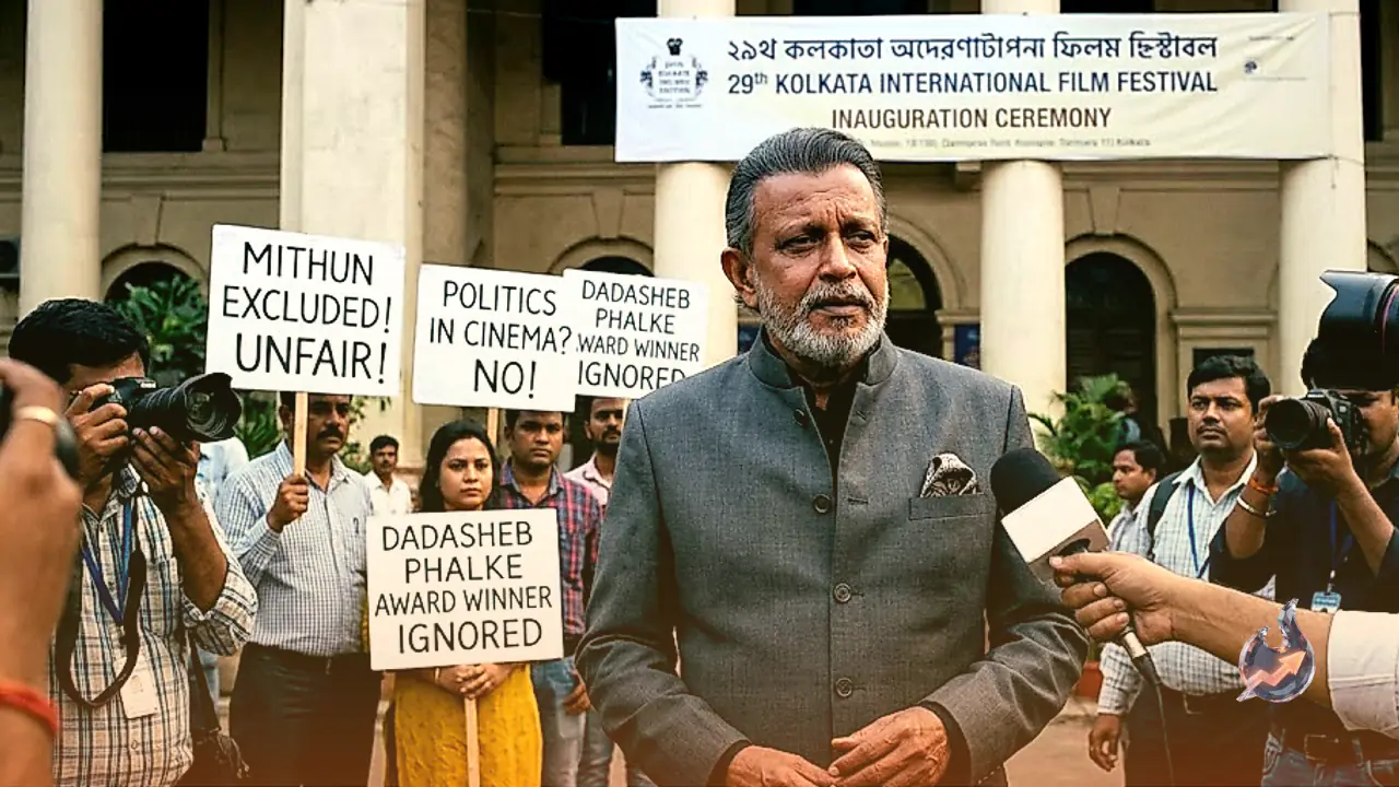 दादासाहेब फाल्के सम्मान के बाद भी कोलकाता फिल्म फेस्टिवल में मिथुन चक्रवर्ती को न्योता नहीं मिलने पर सिनेमा जगत में विवाद