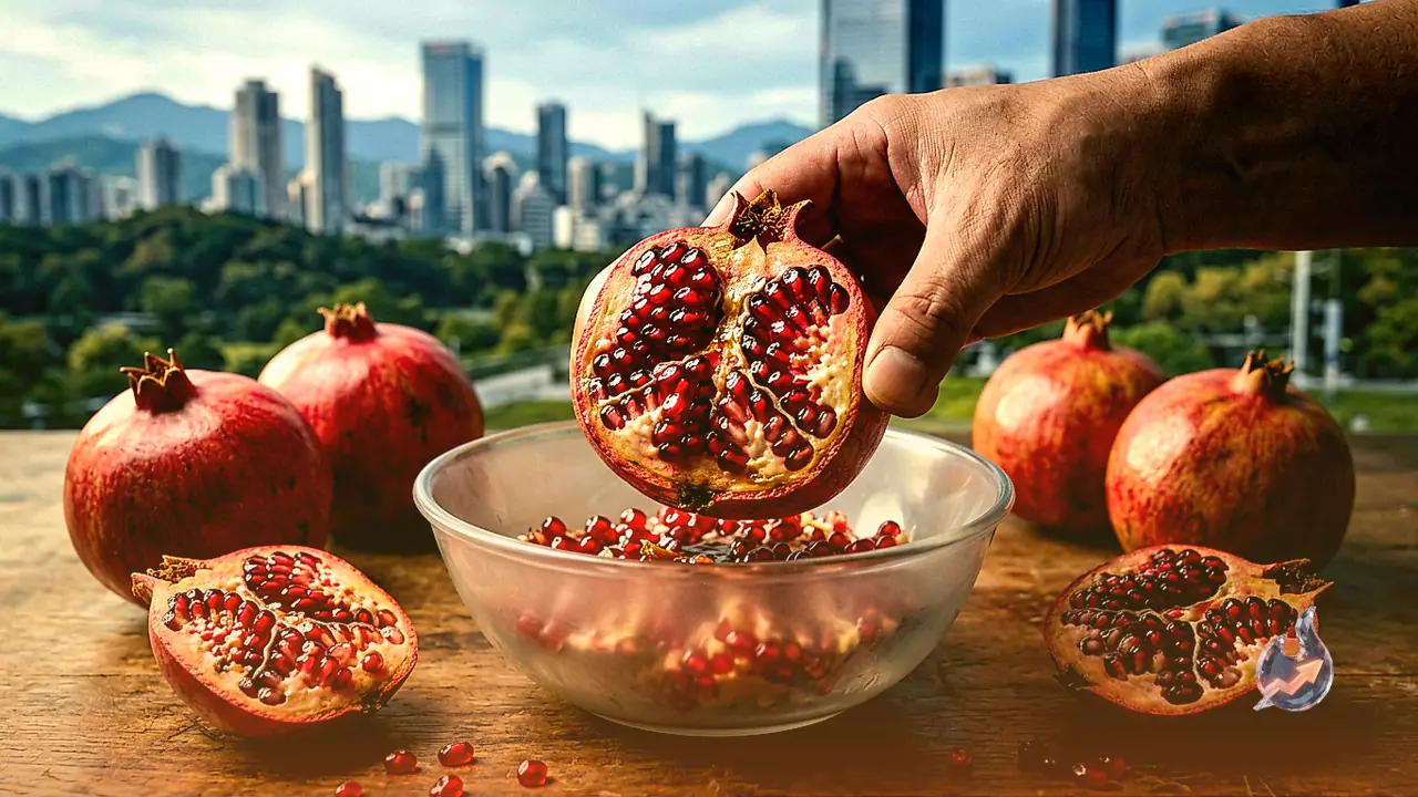 Deseed a Pomegranate in 1 Minute Without Any Mess Using a Simple 4 Cut Trick
