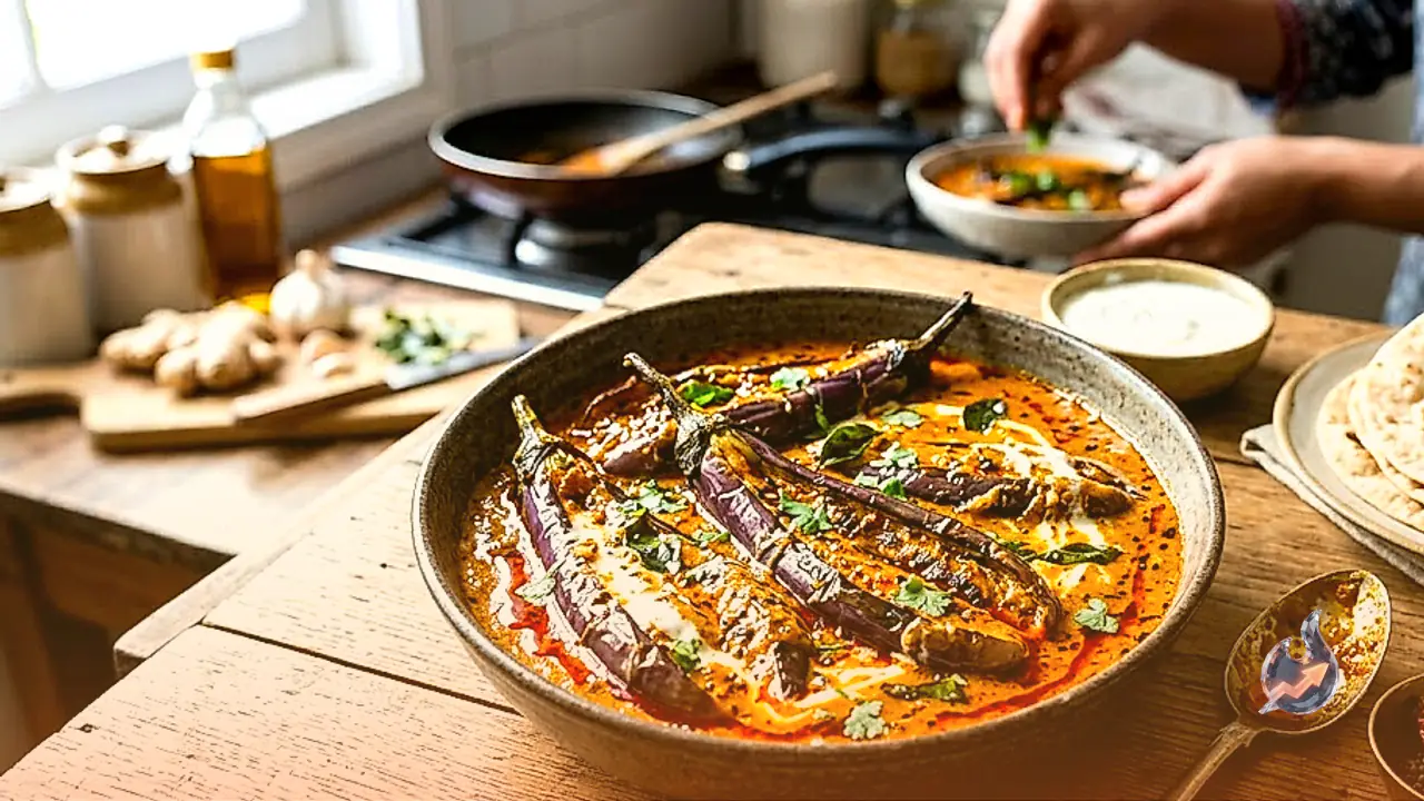 Dahi Baingan Masala Recipe: How to Make Rich Spiced Eggplant in Curd Gravy