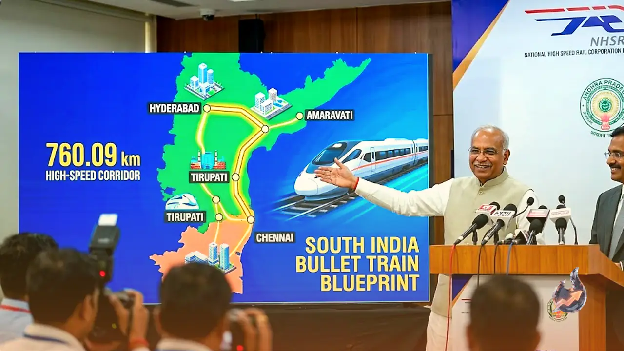 South India Gets a High-Speed Rail Blueprint: A 760-km Bullet Train Corridor to Link Tirupati With Three Major Cities