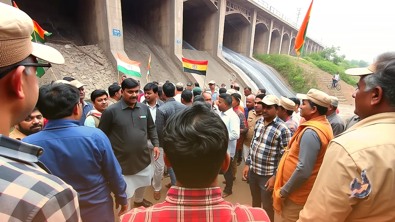 Dam Displacement Protest Turns Hostile in Panna as Youth Congress Leaders Confront Police