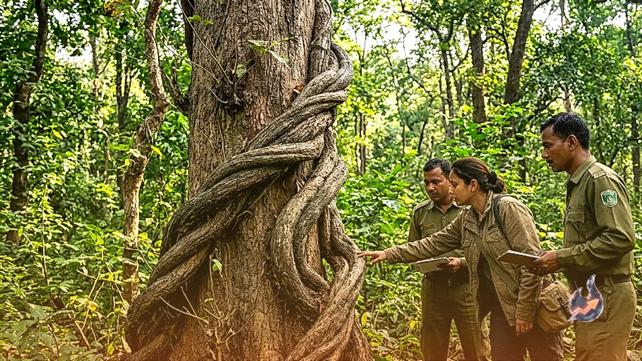 Dangerous Liana Vine Found in Valmiki Tiger Reserve Threatens Giant Trees