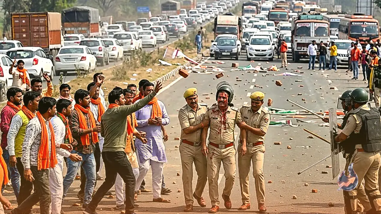 Datia Bypoll Unrest: Supporters of Narottam Mishra Clash with Police, 6 Personnel Injured in Stone Pelting