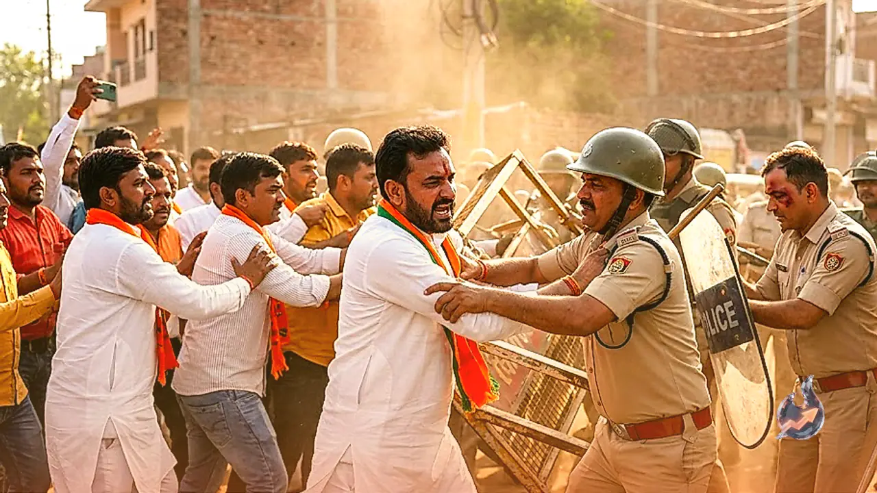 दतिया उपचुनाव टिकट विवाद: नरोत्तम मिश्रा के समर्थकों का हंगामा, पुलिस बल पर पथराव