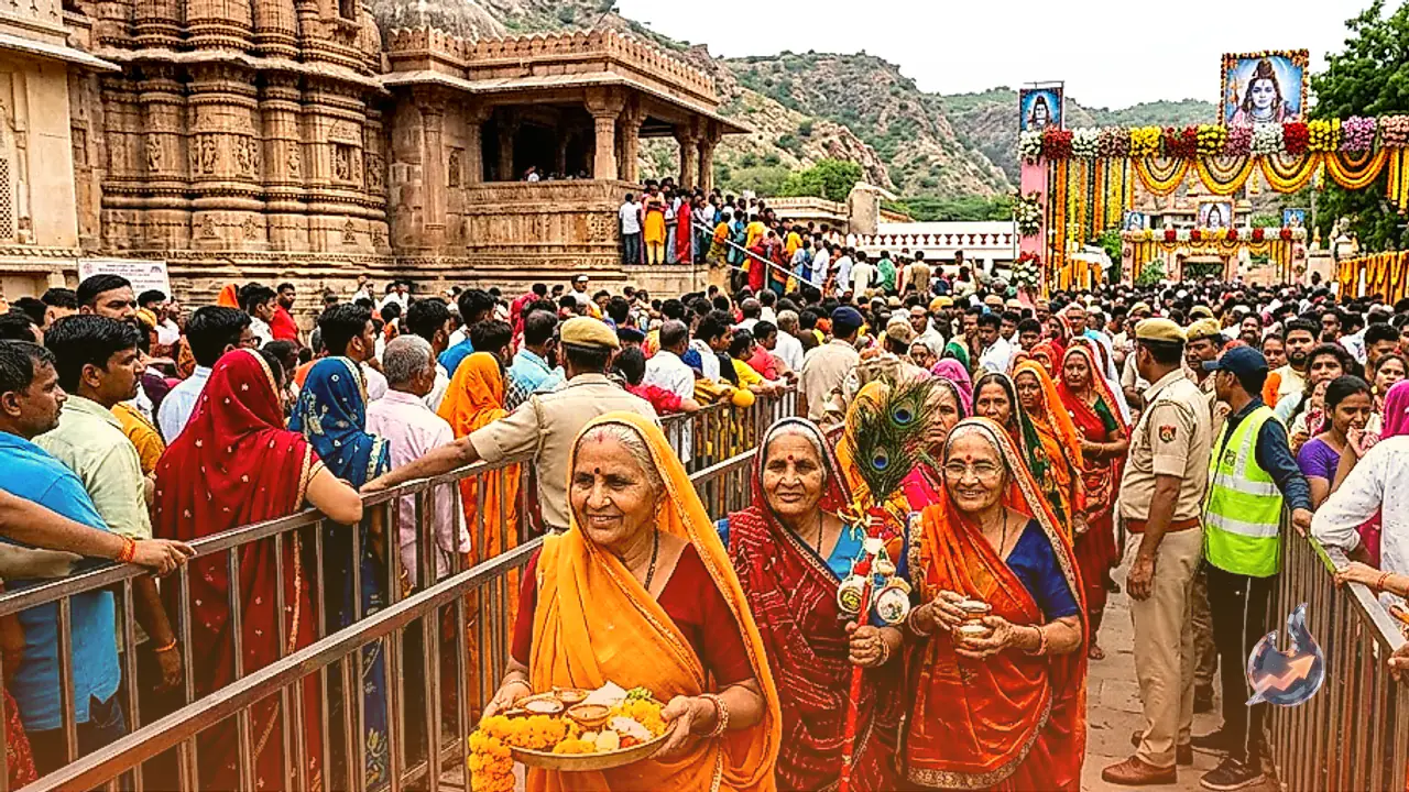 Devotees Flock to Dausa Nilkanth Mahadev Temple Ahead of Final Sawan Monday