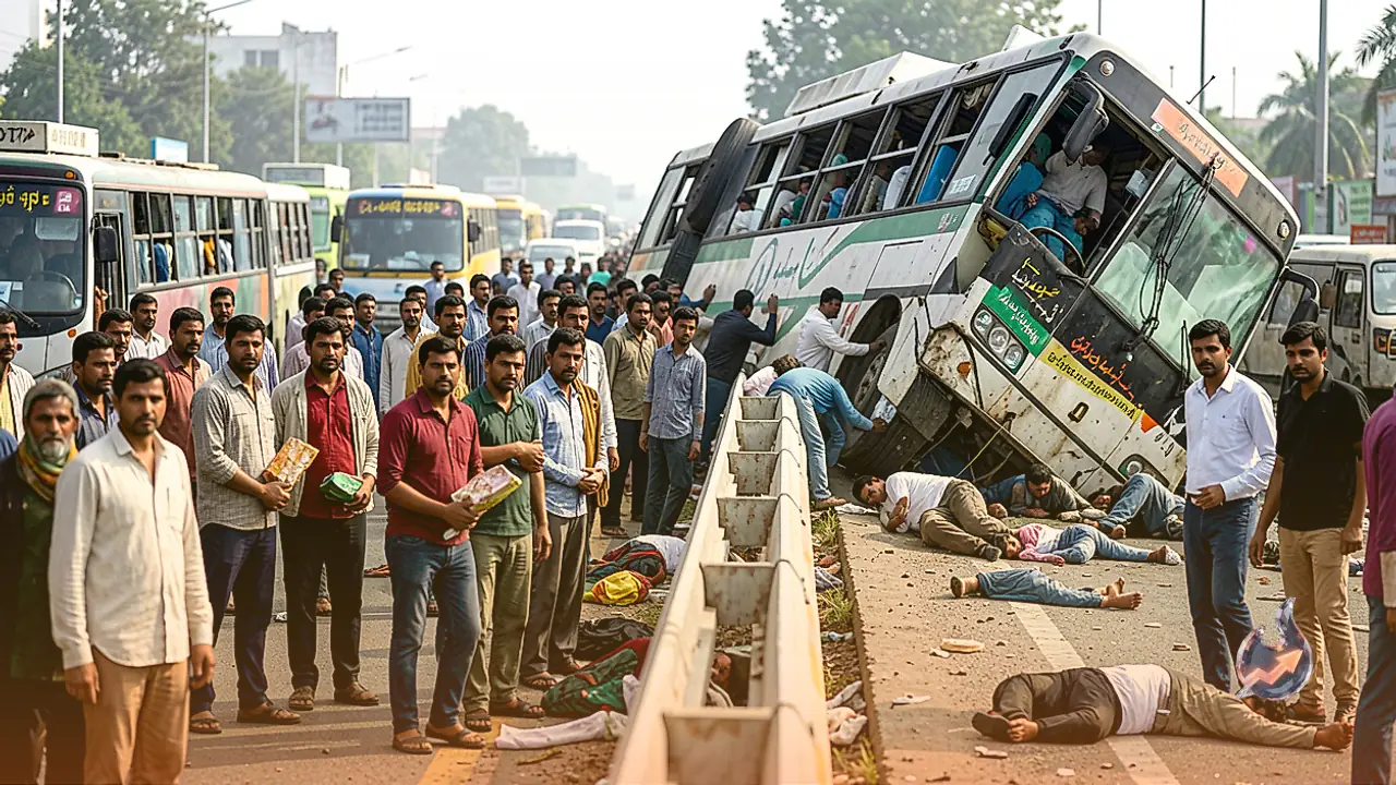 पाकिस्तान के पंजाब में भीषण सड़क हादसा, बस पलटने से 11 यात्रियों की मौत और 30 से ज्यादा घायल