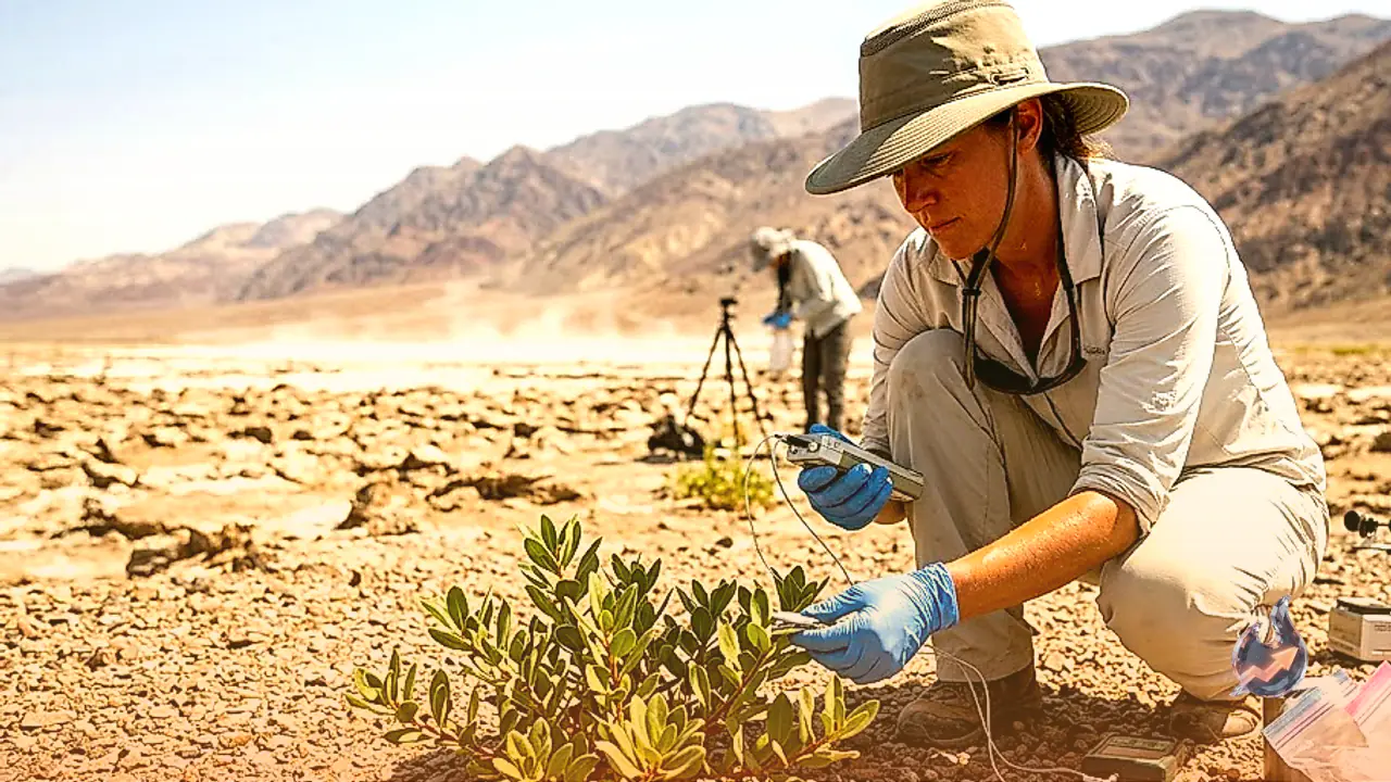 Death Valley Plant Employs Sweat-Like Evaporative Cooling to Survive Lethal 60 Degree Celsius Heat