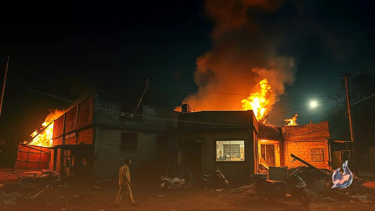 Massive Fire Destroys BJP Election Office in Degana Just Before Polling Amid Sabotage Fears