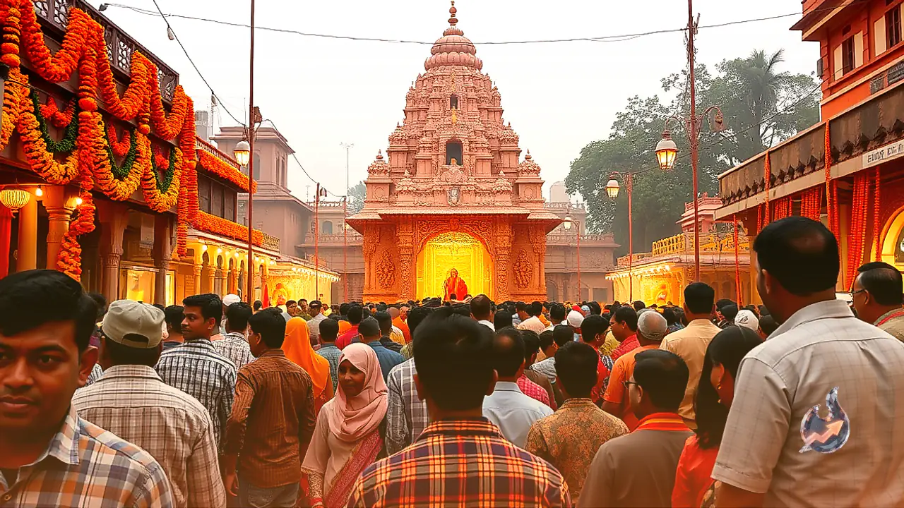 Delhi CM Rekha Gupta Prays at Jhandewala Temple as Sharadiya Navratri Begins, Grand Light Show Lights Up Eden Gardens