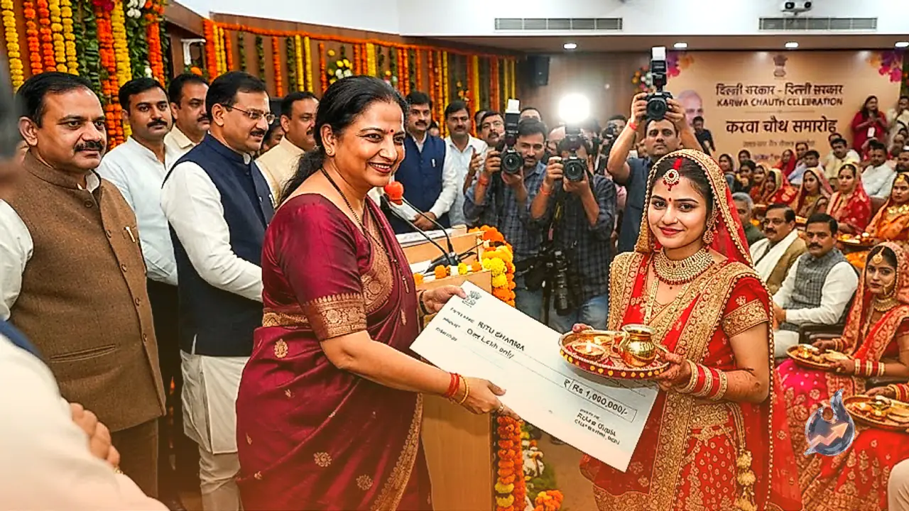 Delhi Distributes Financial Aid to 51 Newly Married Women on Karwa Chauth