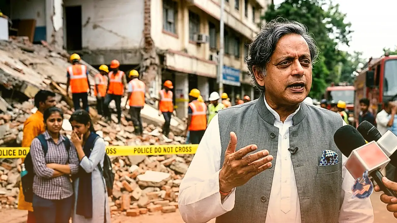 Shashi Tharoor Slams Government Over Tragic Delhi Student Building Collapse
