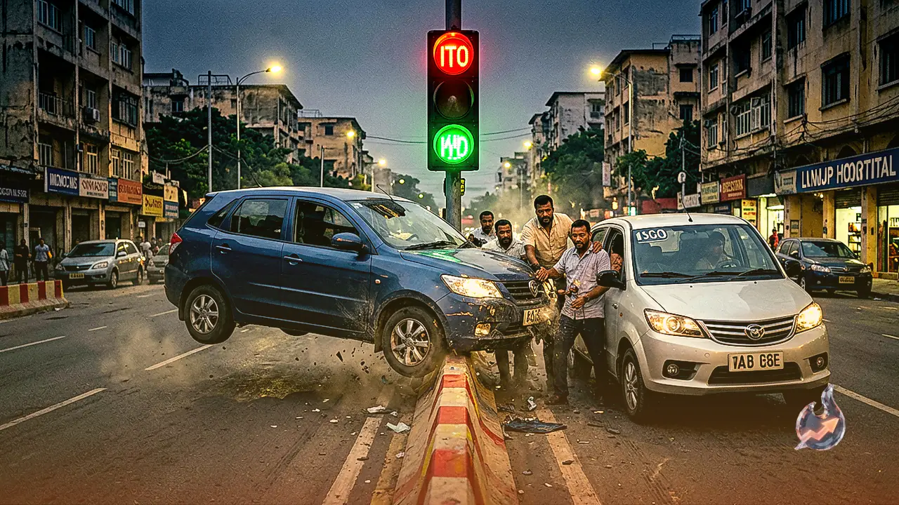 Major Road Accident at ITO in Delhi: Swift Jumps Divider and Crashes into Innova, Six Injured Including Two MLAs