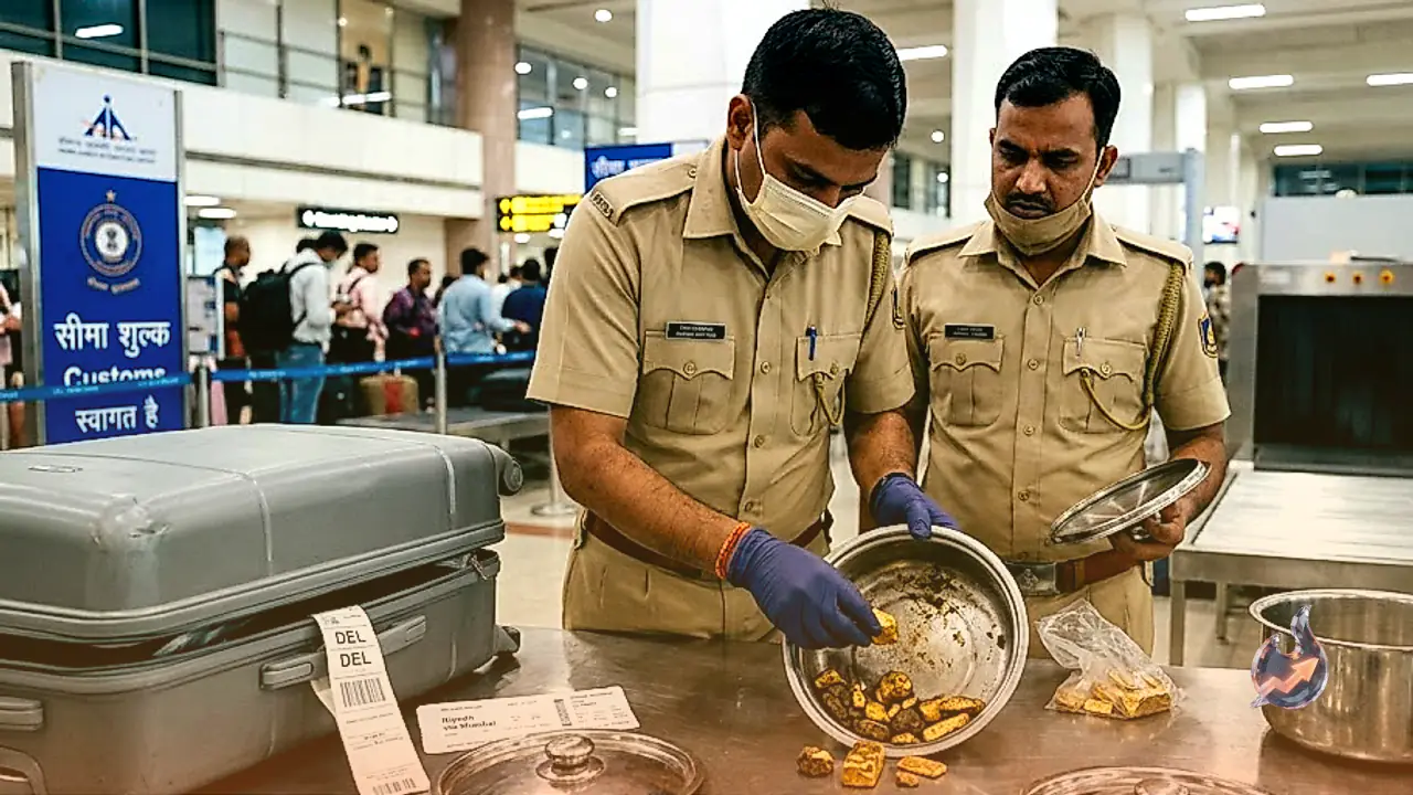 Customs Seize 523 Grams of Gold Hidden in Cookware Lids at Delhi IGI Airport