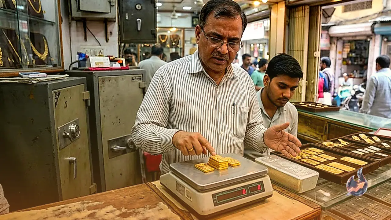 Delhi Bullion Prices Slide Again as Gold Drops to a Three Week Low and Silver Slips to ₹2.22 Lakh