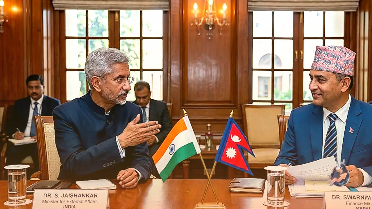 S. Jaishankar and Nepal's Finance Minister Swarnim Wagle Meet in Delhi, Discuss Energy and Flood Assistance
