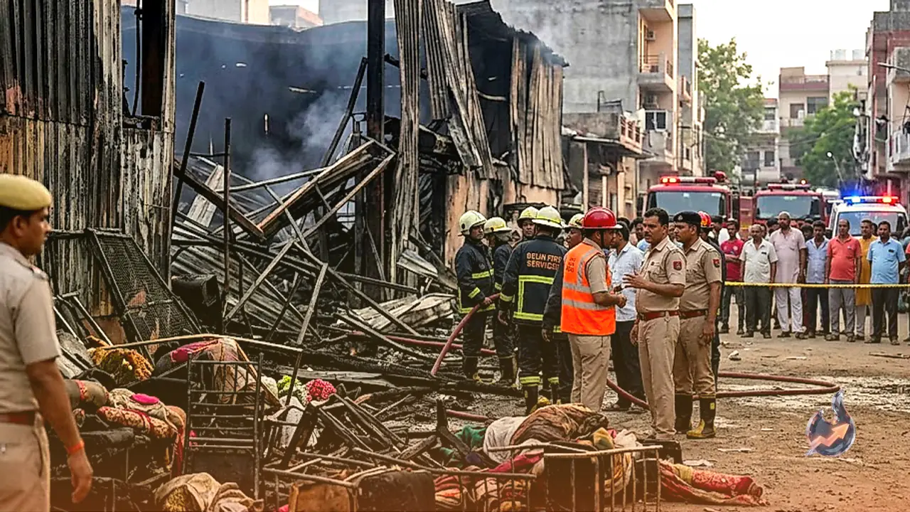 No injuries reported as huge blaze tears through Delhi warehouse storing event supplies