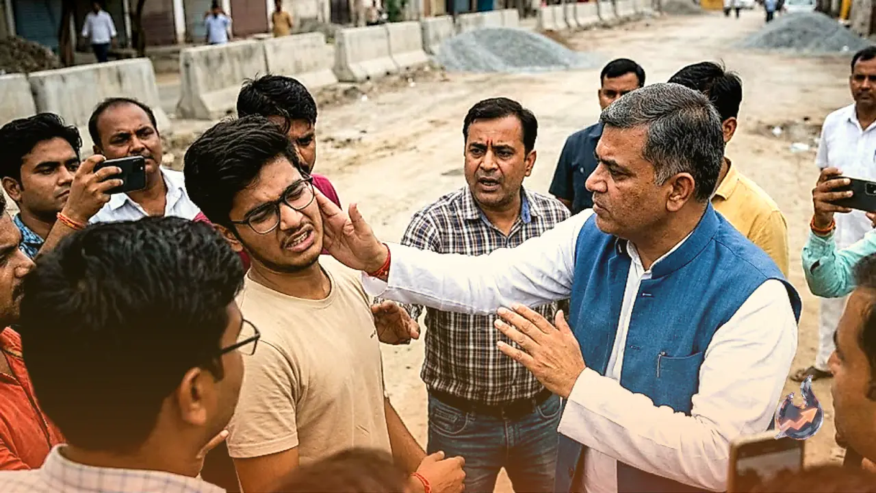 दिल्ली में सड़क के काम पर सवाल पूछने पर मंत्री प्रवेश वर्मा ने जड़ा थप्पड़, राहुल गांधी बोले- तानाशाही