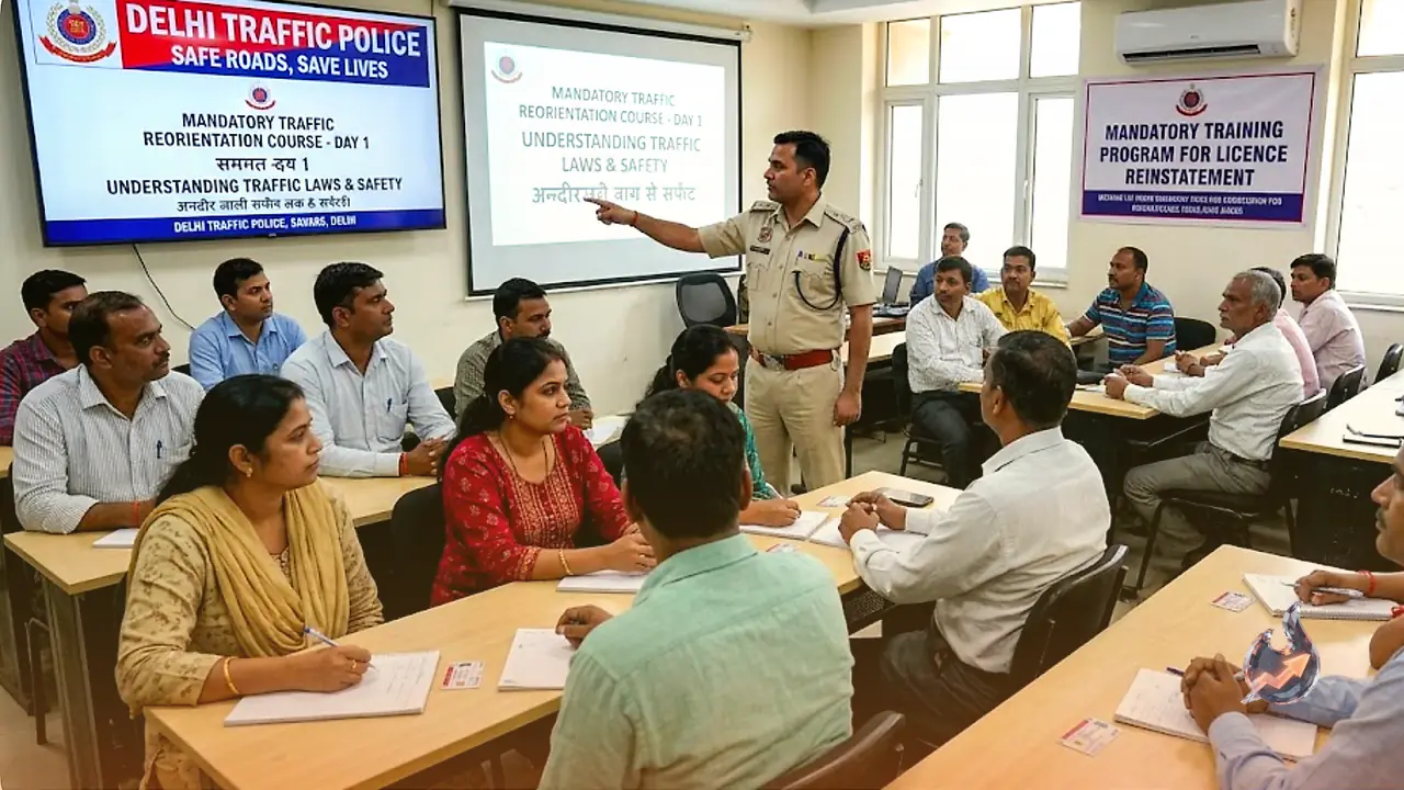 Delhi Traffic Rules Tightened: Mandatory Training Required After License Suspension for Violators