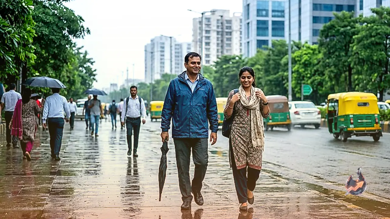 Delhi NCR Temperature Plummets After Heavy Rain, IMD Issues Yellow Alert