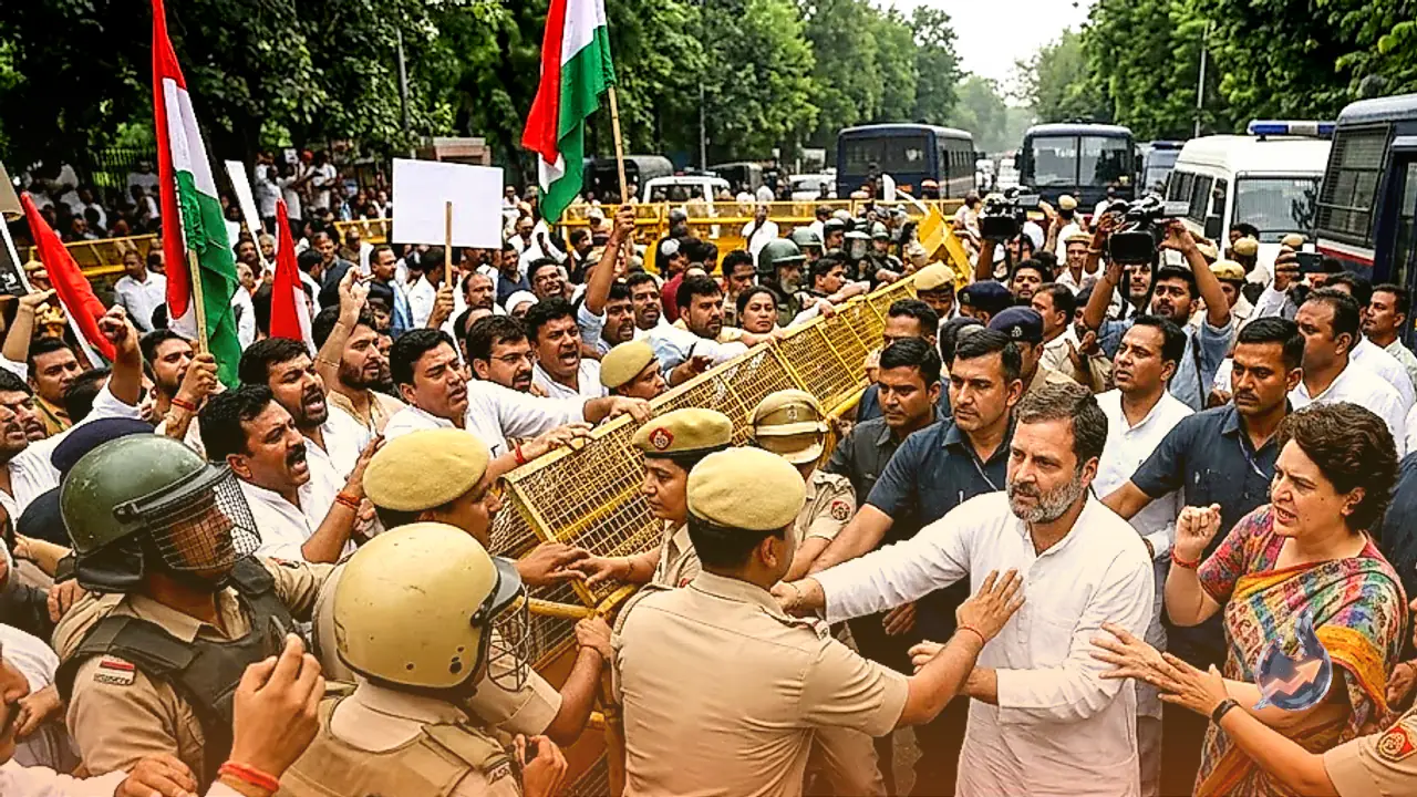 Delhi Police Book Rahul Gandhi and Opposition Leaders Following Street Scuffle