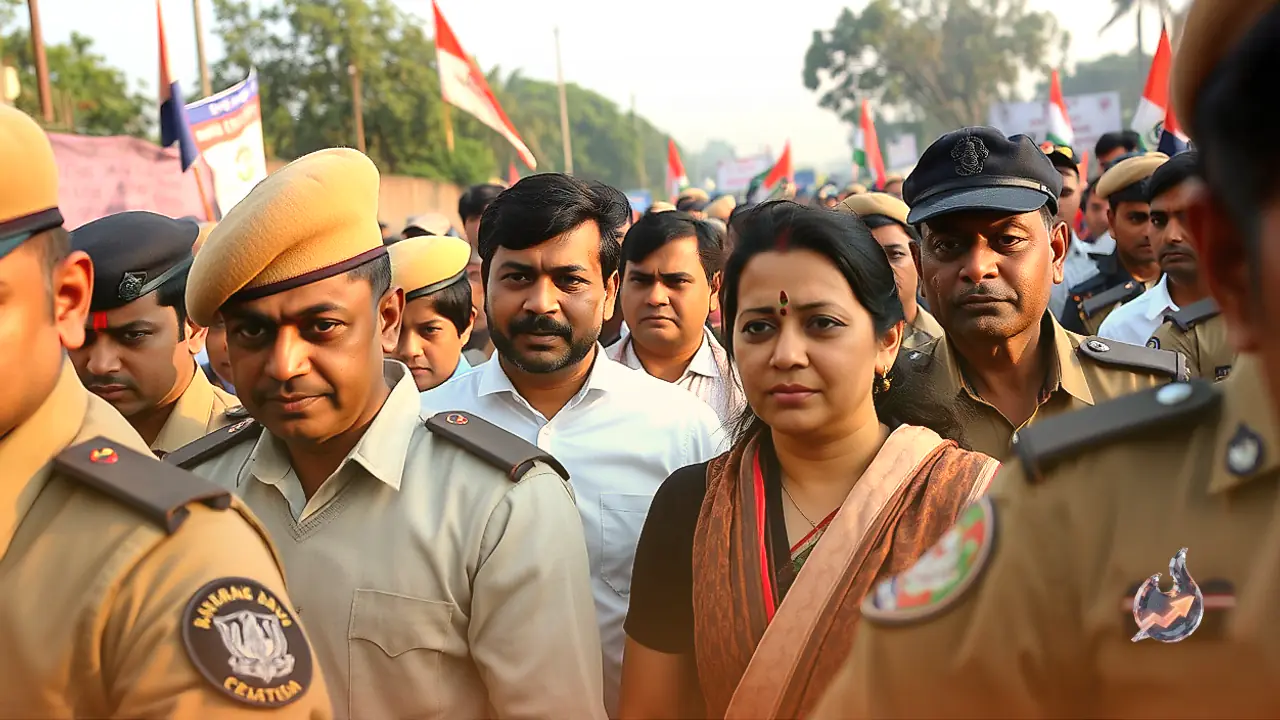 Delhi Police Detains Rahul Gandhi and Priyanka Gandhi During Opposition March to Election Commission